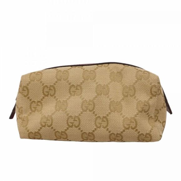 Pouch GG Canvas 29596 Canvas Beige Bordeaux Silver Hardware...